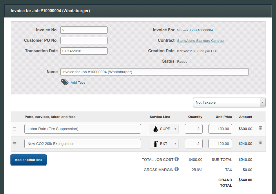 See the gross margin